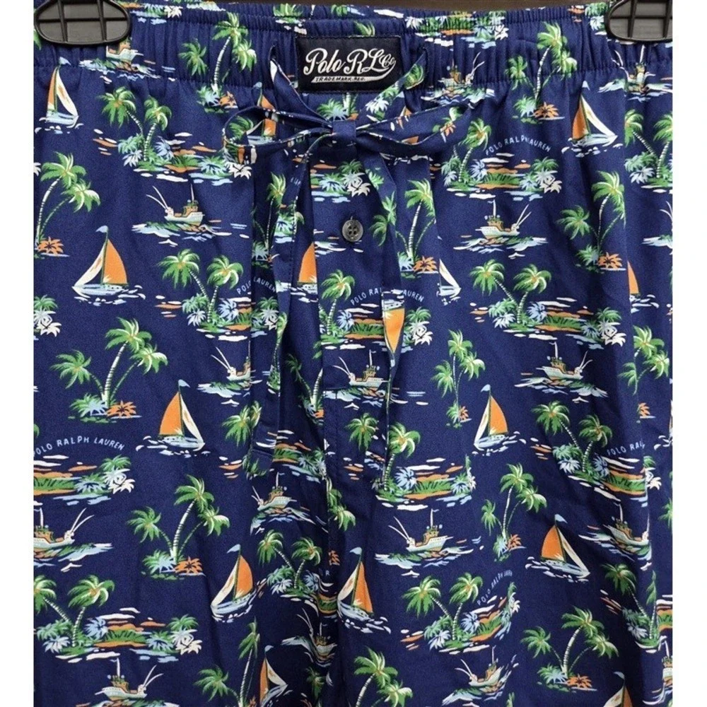 NWT Ralph Lauren XL Classic Woven Sleep Pants Pajama Tropical Island 131140 - Picture 4 of 5